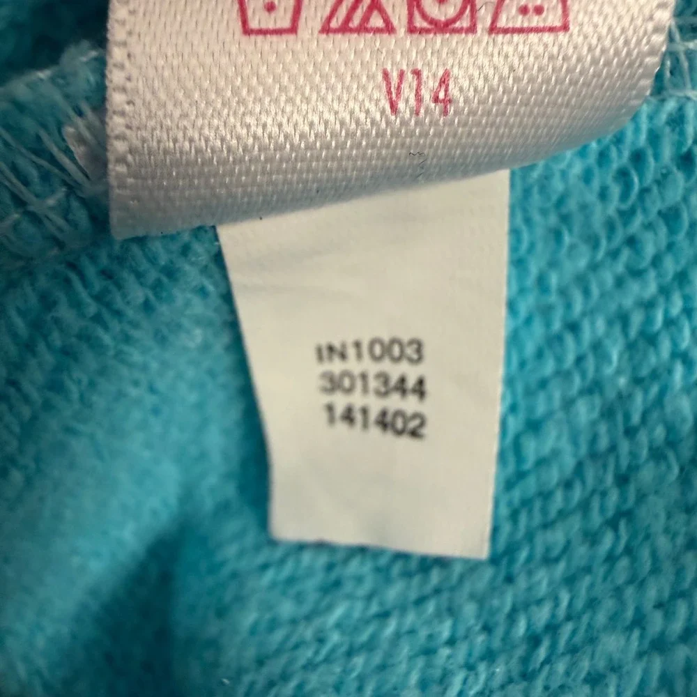 Justice Sport Girls Turquoise Always Good Vibes Yin Yang Sweatshirt Size L 12/14